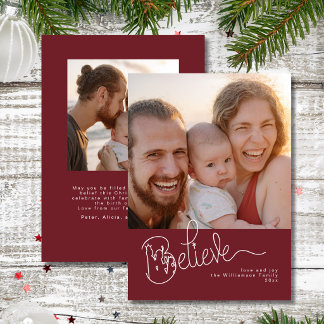 Jul Tro Kristet Modernt Familj 2 Foto Julkort