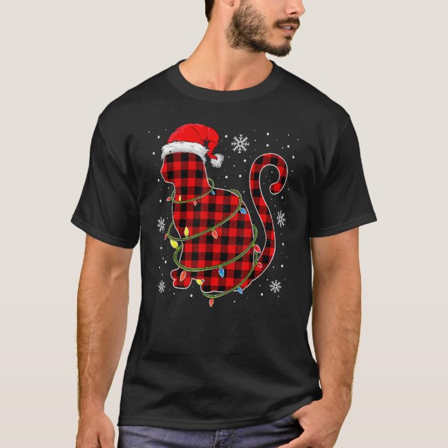 Jul Tröja För Män Jul Katt Randig Pyjamas (Framsida)
