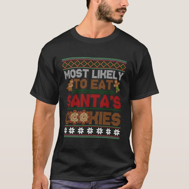 Jul, troligast för att äta jultomtens nybörjargåva t shirt (Framsida)