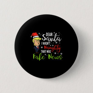 Jul Trump Kära Tomte Fake News Roligt Xmas  Knapp