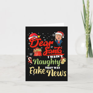 Jul Trump Kära Tomte Fake Nyheter Rolig Jul Mig Kort