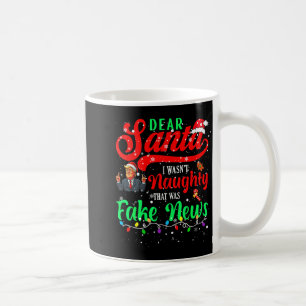 Jul Trump Kära Tomte Fake Nyheter Rolig Xmas Jag Kaffemugg