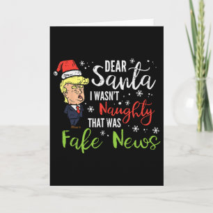 Jul Trump Kära Tomte Fake Nyheter Rolig Xmas Jag Kort