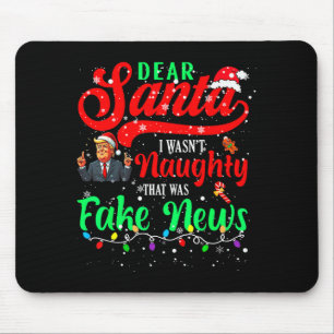 Jul Trump Kära Tomte Fake Nyheter Rolig Xmas Jag Musmatta