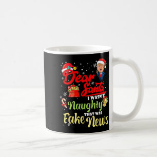 Jul Trump Kära Tomte Fake Nyheter Roligt Xmas Jag Kaffemugg