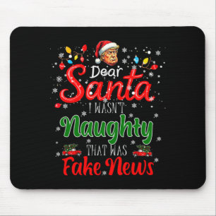Jul Trump Kära Tomte Fake Nyheter Roligt Xmas Mig Musmatta
