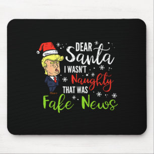 Jul Trump Kära Tomte Fake Nyheter Roligt Xmas Mig Musmatta
