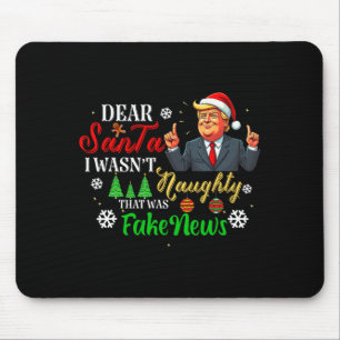 Jul Trump Kära Tomte Fake Nyheter Roligt Xmas Mig Musmatta