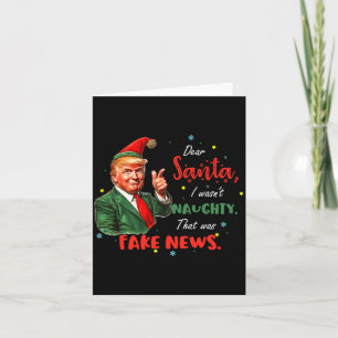Jul Trump Kära Tomte Fake Nyheter Roligt Xmas Tr Kort