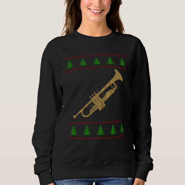 Jul Trumpet Present T Shirt (Framsida)