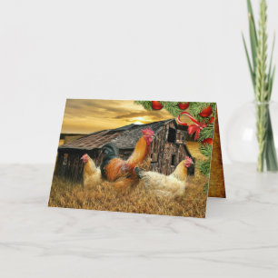 Jul Tupp Hen Barn Coop Farm Helgkort