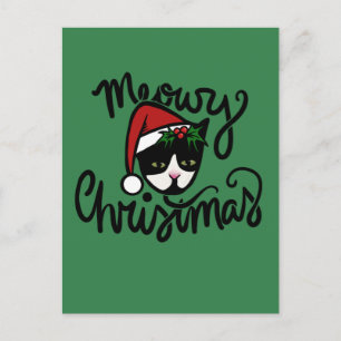 Jul Tuxedo Cat Vykort