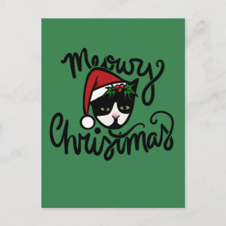 Jul Tuxedo Cat Vykort