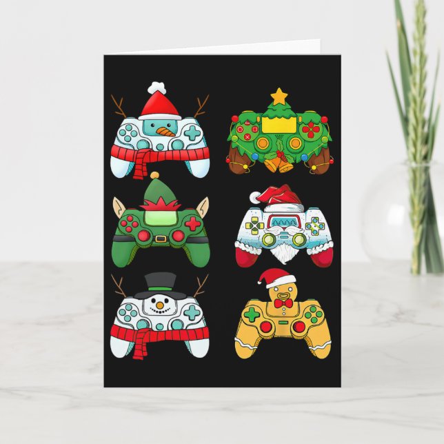 Jul TV-spelskontroll Santa Hatt Spelare Bo Kort (Framsida)