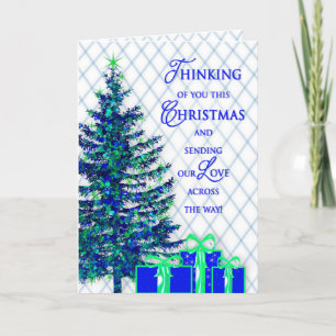Jul, tvärs över Miles, Blue/Träd, Gåvor Helgkort
