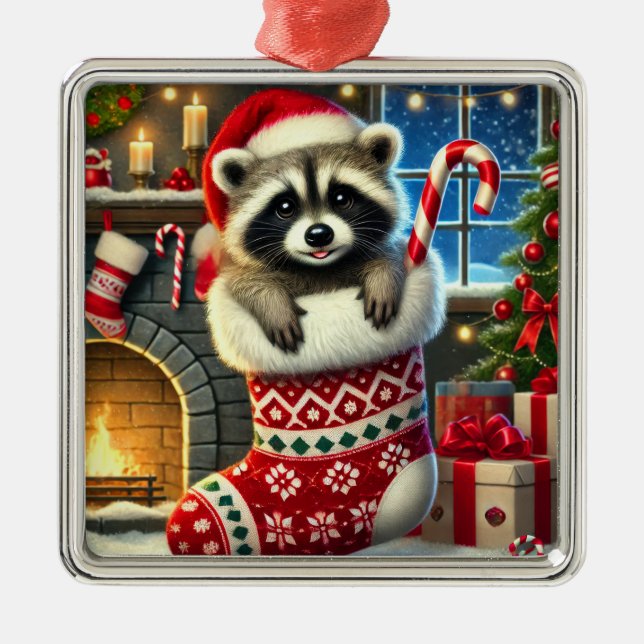 Jul Tvättbjörn Ornament (Framsidan)