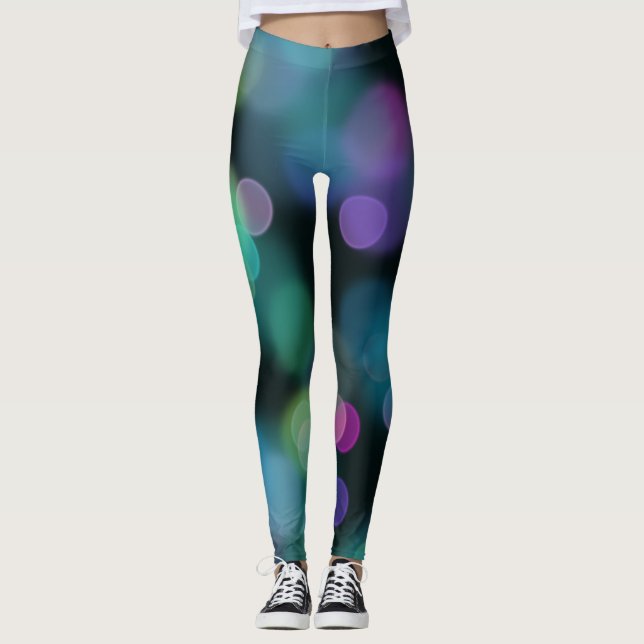 Jul Twilight Mönster på Midnight Blue Leggings (Framsida)