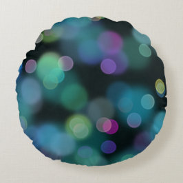 Jul Twilight Mönster på Midnight Blue Rund Kudde