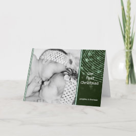 Jul-Twillingar Baby Foto Ditt namn Cute är vikt Helgkort