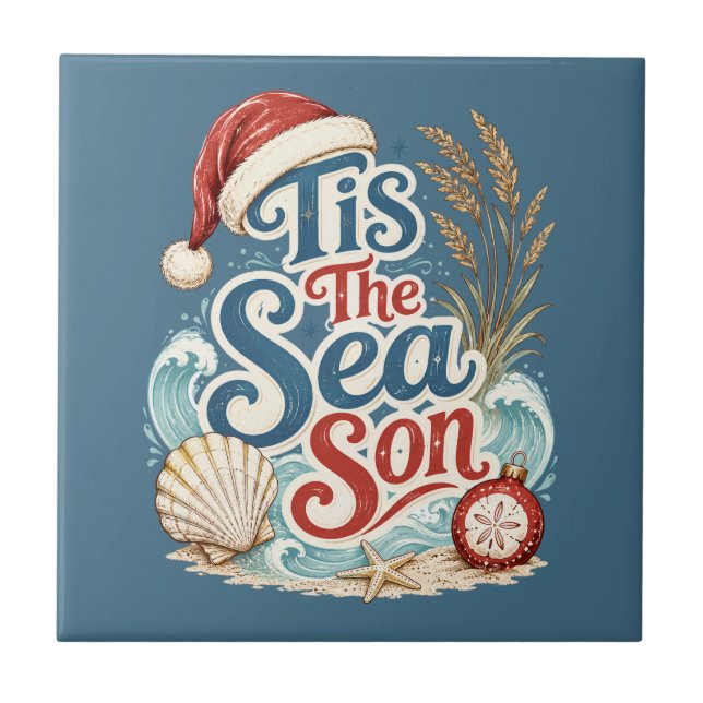 Jul Typografi för Kust Kakelplatta (Framsidan)