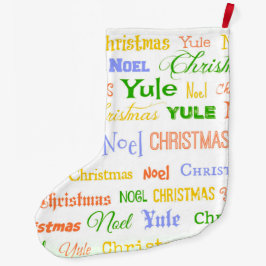 Jul Typografi Stor Julstrumpa