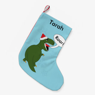 Jul Tyrannosaurus Rex Personalize Liten Julstrumpa