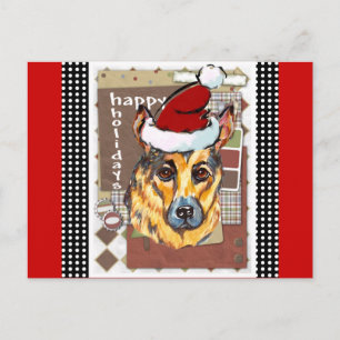 JUL TYSK SCHÄFERHUND HELG VYKORT