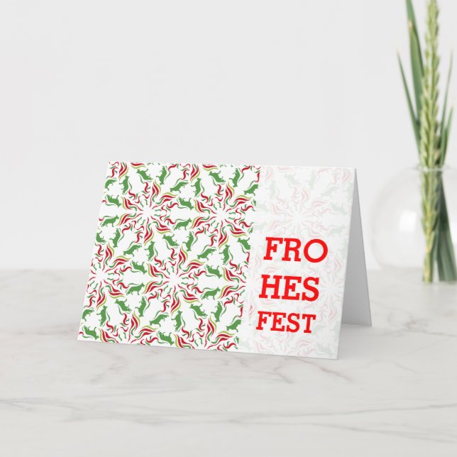 Jul tysk schäferhund helgkort (Framsida)