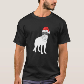Jul tysk shepherdhund har klätt sig som tomte t shirt