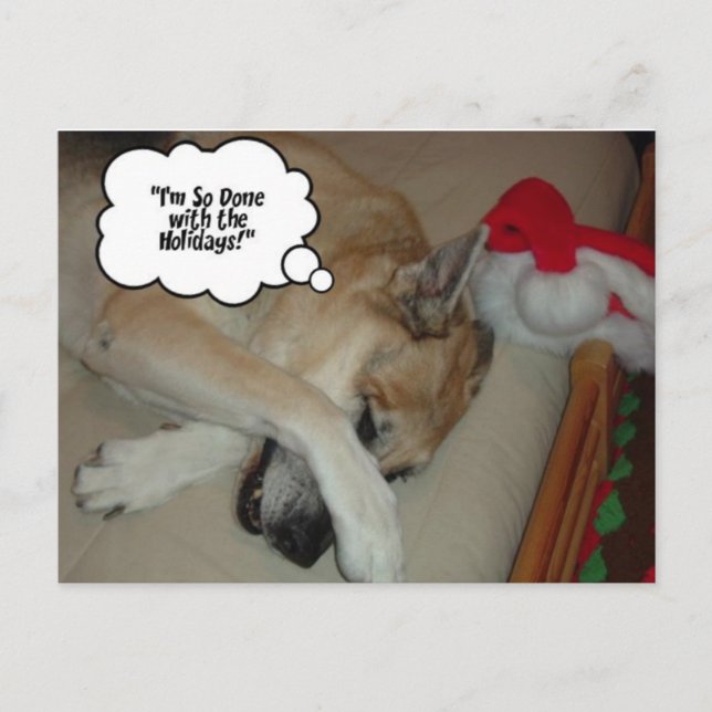 Jul-tyska shepherd helg vykort (Framsida)