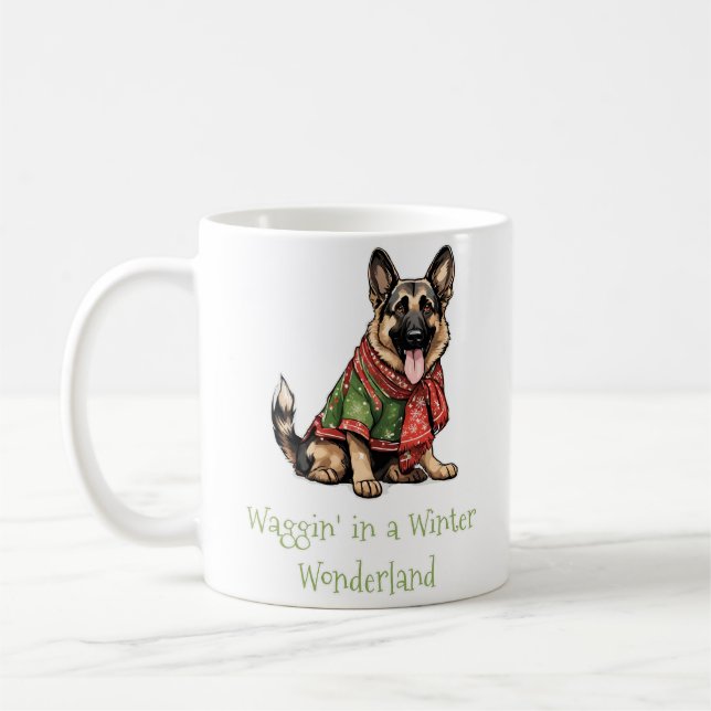 Jul-tyska shepherd kaffemugg (Vänster)