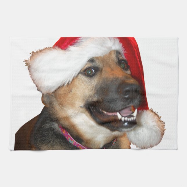 Jul-tyska shepherd kökshandduk (Horisontell)