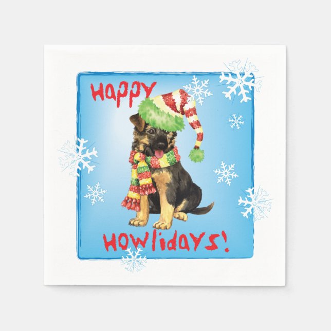 Jul-tyska shepherd pappersservett (Framsidan)