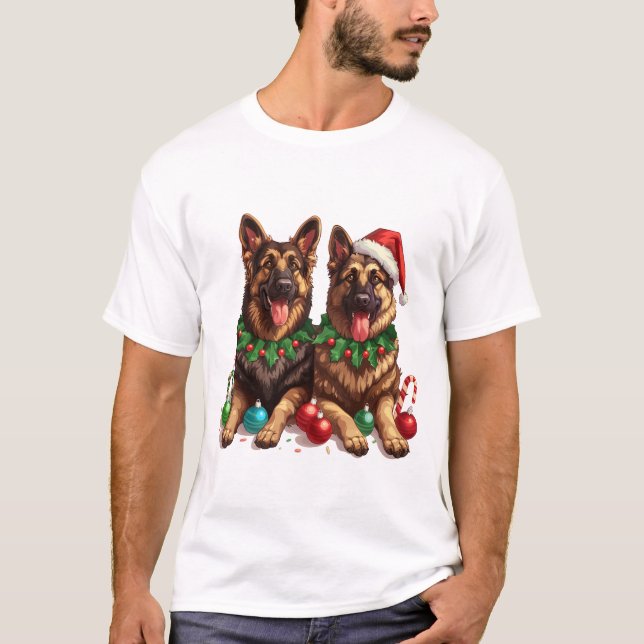 Jul tyska vallhundar t shirt (Framsida)