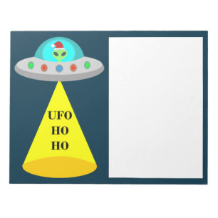 Jul UFO Ho Ho Alien flight saucer Anteckningsblock