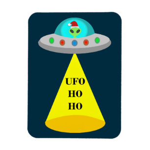 Jul UFO Ho Ho Alien flight saucer Magnet