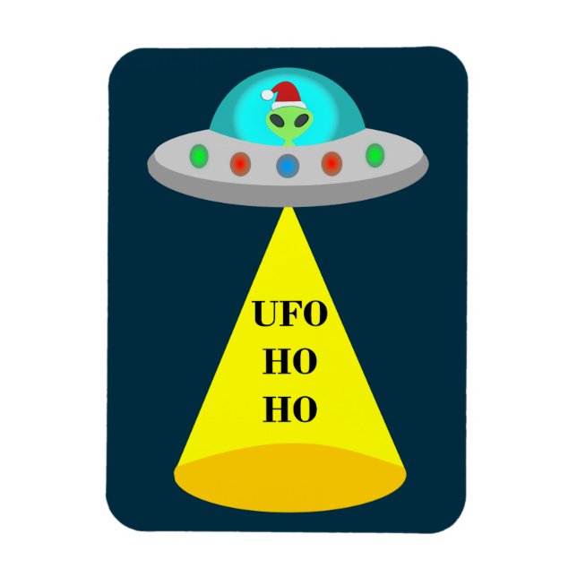 Jul UFO Ho Ho Alien flight saucer Magnet (Vertikal)