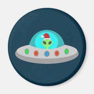 Jul UFO Ho Ho Alien flight saucer Magnet