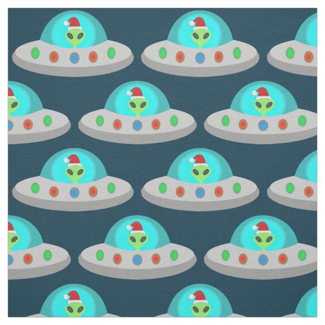 Jul UFO Ho Ho Alien flight saucer Tyg (Provkarta)