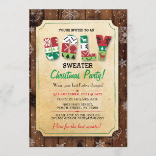 Jul: Uggig Jumper Party Middag Inbjudan