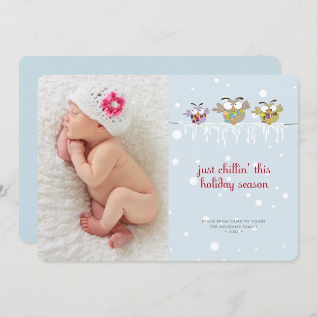 Jul Uggla Helgdag-fotokort Julkort (Fram/baksida)