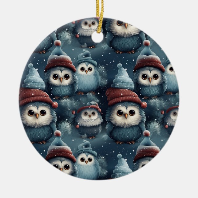 Jul Uggla Julgransprydnad Keramik (Framsidan)