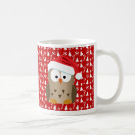 Jul Uggla med Santa Hat Kaffemugg