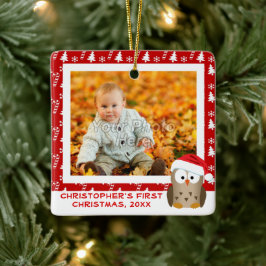 Jul Uggla Personlig Kids/Baby/First Photo Julgransprydnad Keramik