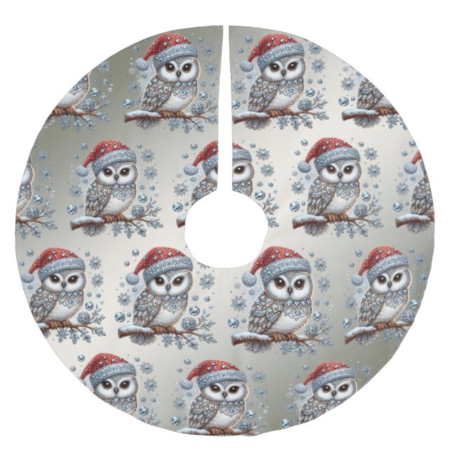 Jul Uggla Träd Skirt Julgransmatta Borstad Polyester (Framsidan)