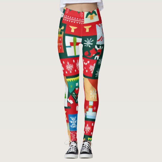 Jul Ugly Sweater 1 Leggings (Framsida)