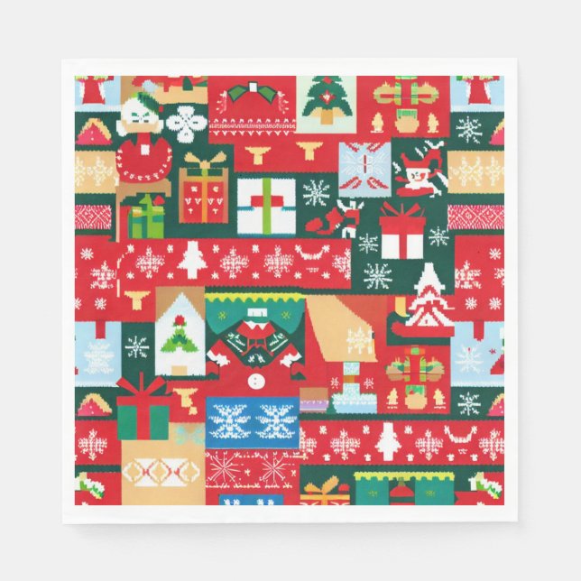 Jul Ugly Sweater 1 Pappersservett (Framsidan)