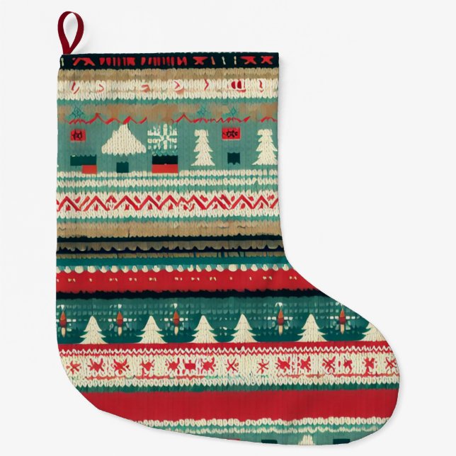 Jul Ugly Sweater 3 Stor Julstrumpa (Framsidan)