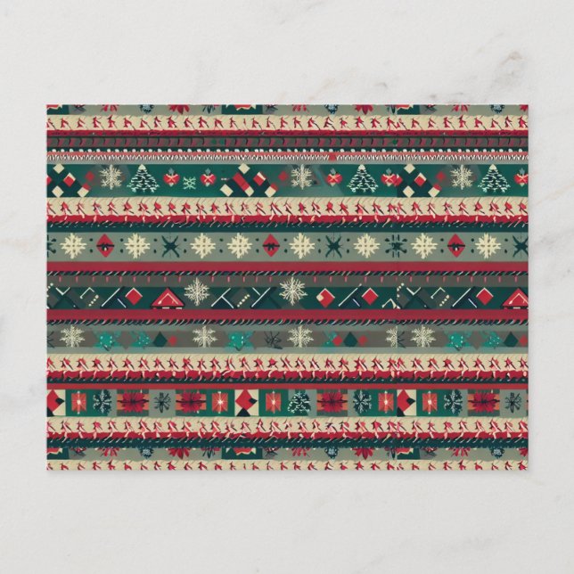Jul Ugly Sweater 4 Helg Vykort (Framsida)