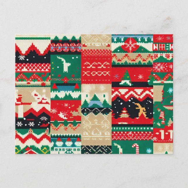 Jul Ugly Sweater 8 Helg Vykort (Framsida)